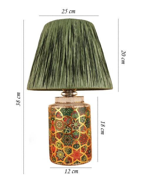 Lampe de table YL683 verte - H.38cm