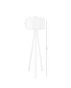 AYD 2258 graue Stehleuchte - H.140cm