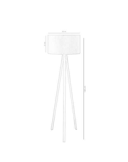 AYD 2258 graue Stehleuchte - H.140cm