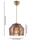 Lampadario marrone Sare - H.55cm