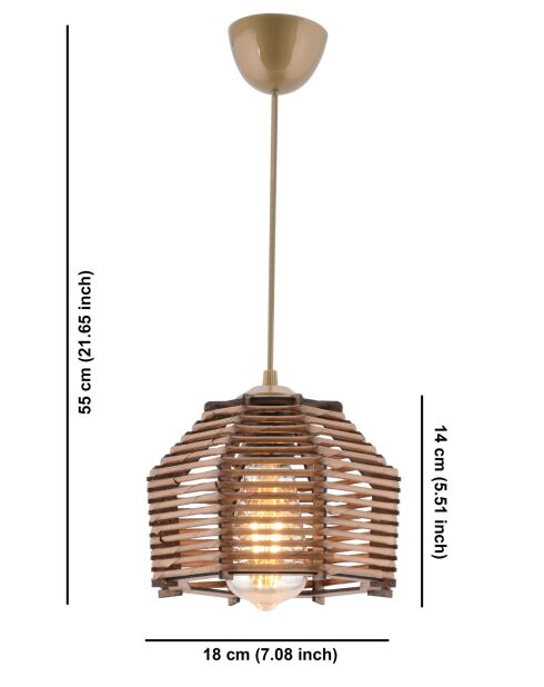 Lampadario marrone Sare - H.55cm