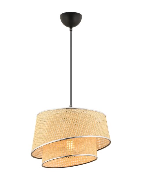 Kroonluchter Barette Hazeran kameel/zilver - H.65cm