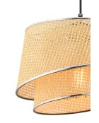Kroonluchter Barette Hazeran kameel/zilver - H.65cm