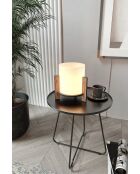 Lampe de table en pin noyer - H.20cm