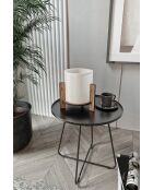 Lampe de table en pin noyer - H.20cm
