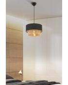 Echo beige/schwarzer Kronleuchter - H.65cm