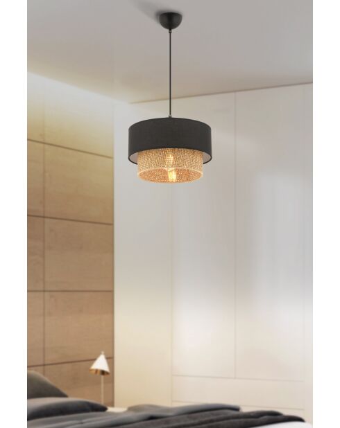 Echo beige/schwarzer Kronleuchter - H.65cm