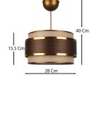 Lámpara marrón BK029 - H.40cm