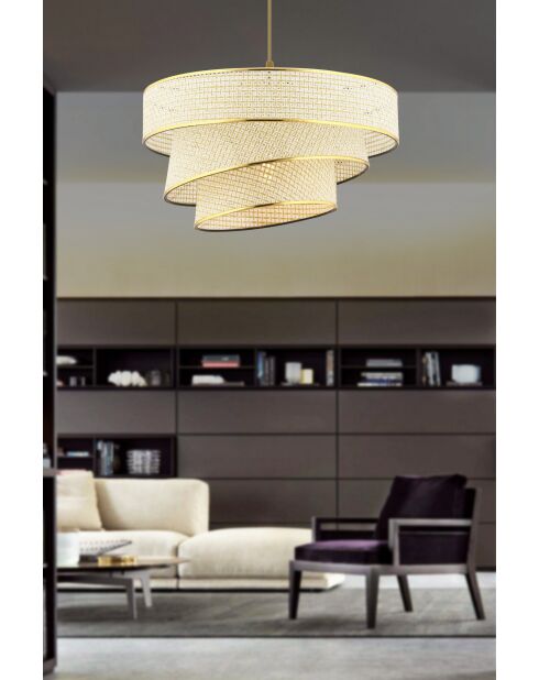 Hazeran Couper Kronleuchter creme/gold - H.72cm