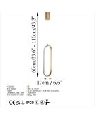 Candelabro dorado Can 13561 - H.110 cm