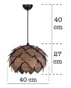 Lámpara UAV010 marrón - D.40cm