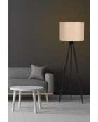 Lámpara de pie 115 crema/negra - H.145cm