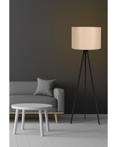 Lámpara de pie 115 crema/negra - H.145cm