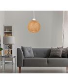 Kronleuchter 190 JE ecru/braun - H.55cm