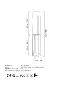 Lampada da terra 8125 nera - H.130cm