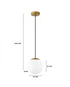 Lustre 242111 blanc/antiquités - H.120cm