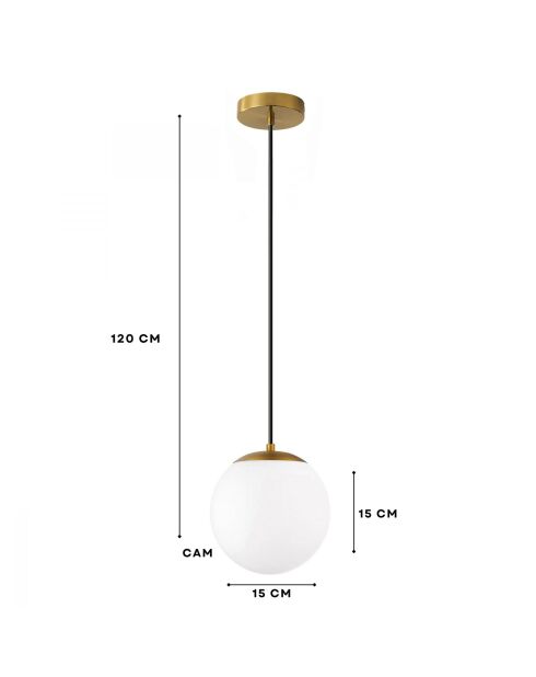 Lustre 242111 blanc/antiquités - H.120cm