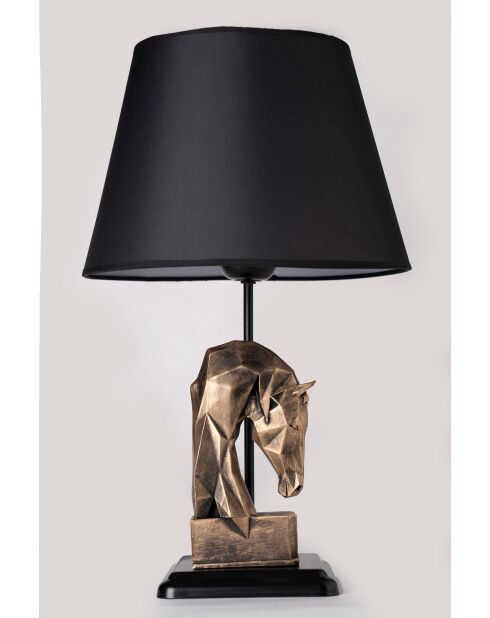 HM161 antike/schwarze Tischlampe - H.50cm