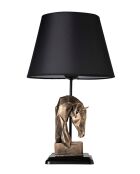 HM161 antike/schwarze Tischlampe - H.50cm