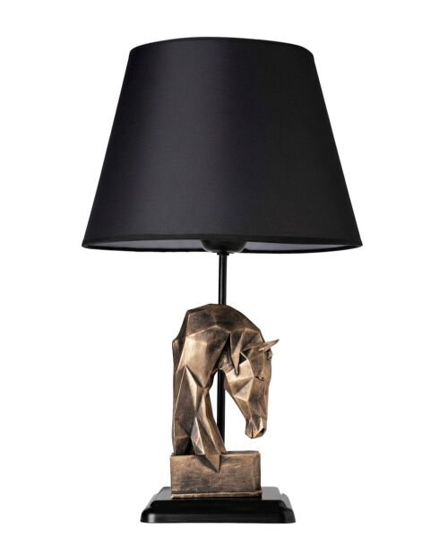 HM161 antike/schwarze Tischlampe - H.50cm