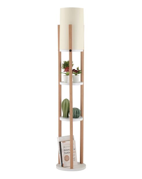 Circle Nora Stehleuchte, weiß/naturfarben - H.135cm