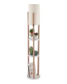 Circle Nora witte/natuurlijke vloerlamp - H.135cm