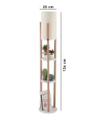 Circle Nora witte/natuurlijke vloerlamp - H.135cm