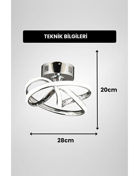 Vino Chrome kroonluchter in chroom - H.20cm