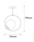 Lustre GMN 000013 noir - H.39cm