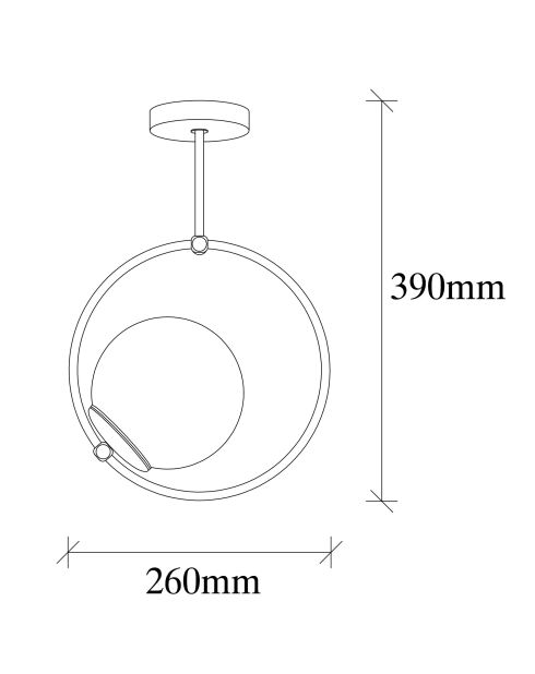 Lustre GMN 000013 noir - H.39cm