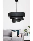 Kronleuchter Couper schwarz/silber - H.72cm
