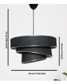 Kronleuchter Couper schwarz/silber - H.72cm