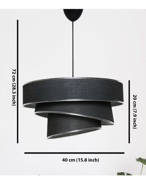 Kronleuchter Couper schwarz/silber - H.72cm