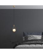 Lampadario Mudonı Mr 937 1 in oro - H.136cm