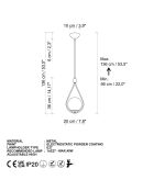 Lampadario Mudonı Mr 937 1 in oro - H.136cm