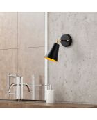 Evander 13191 Wandlampe schwarz/gold - 10 × 26 × 21 cm