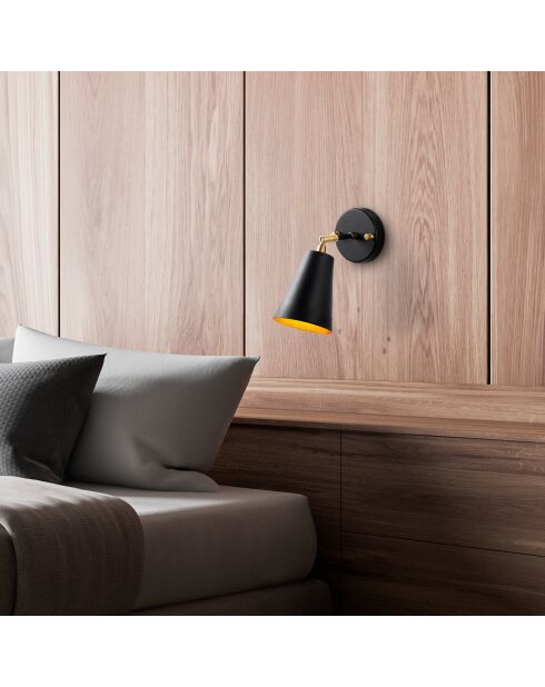 Evander 13191 Wandlampe schwarz/gold - 10 × 26 × 21 cm