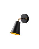 Evander 13191 Wandlampe schwarz/gold - 10 × 26 × 21 cm