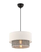 Echo grijs/witte kroonluchter - H.65cm