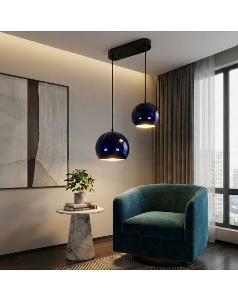 Lámpara Orbıt 15 20 16300 F azul marino - H.105 cm