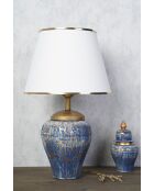 YL203 blau/weiße Tischlampe - H.50cm