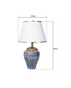 YL203 blau/weiße Tischlampe - H.50cm