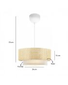 Kroonluchter 241601 beige - H.70cm