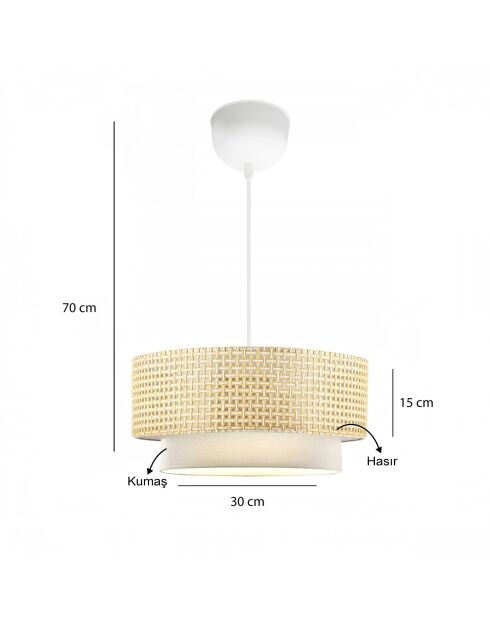 Kroonluchter 241601 beige - H.70cm
