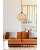 Lustre 190 KE écru/marron - H.55cm