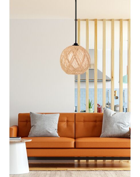 Lustre 190 KE écru/marron - H.55cm