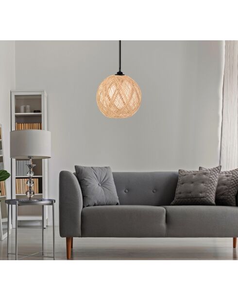 Lustre 190 KE écru/marron - H.55cm