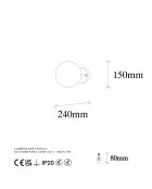 Atmaca 10240 antieke wandlamp - H.24cm