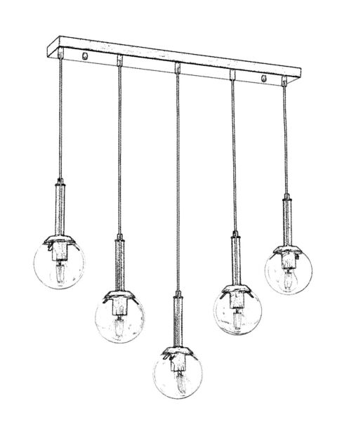 Lustre AV 1781 5EY antiquité - 90x80x13cm