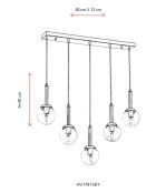 Lustre AV 1781 5EY antiquité - 90x80x13cm